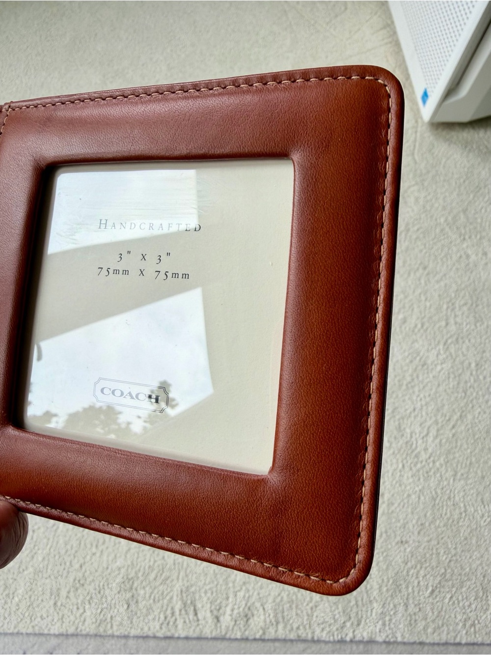 Vintage Coach Leather Double Photo Frame in British Tan - Picture 6 of 6